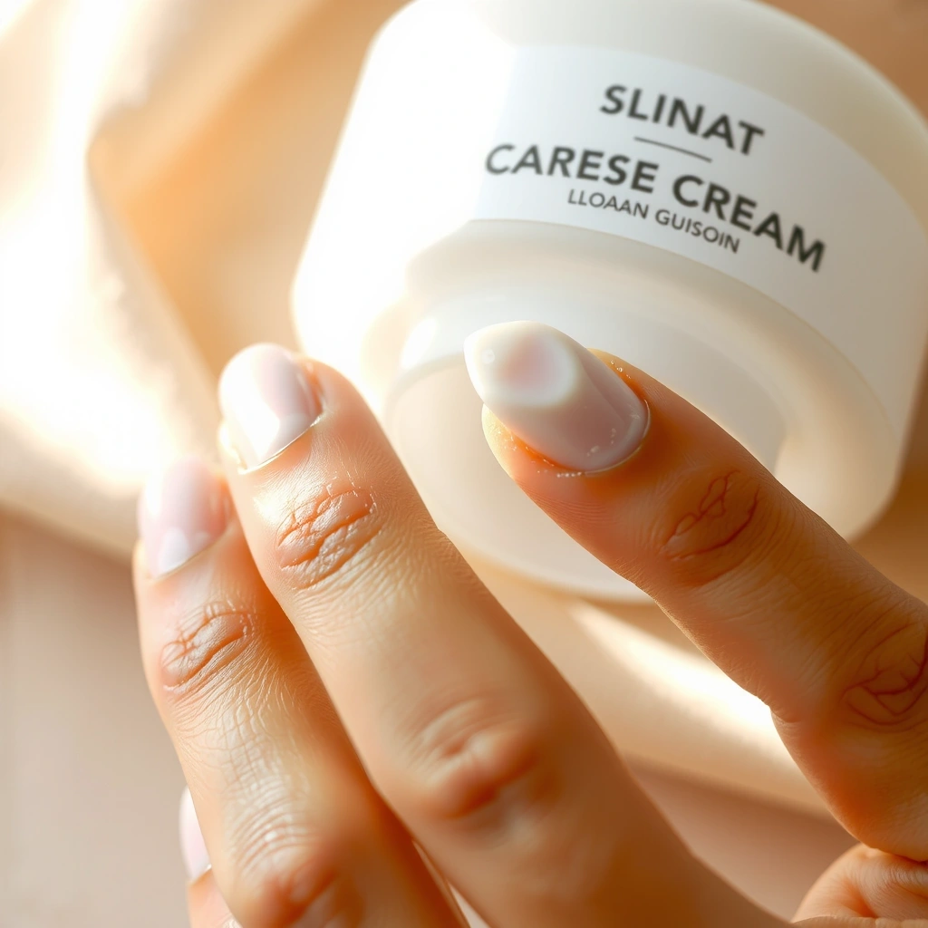 Tekstur krim wajah yang lembut